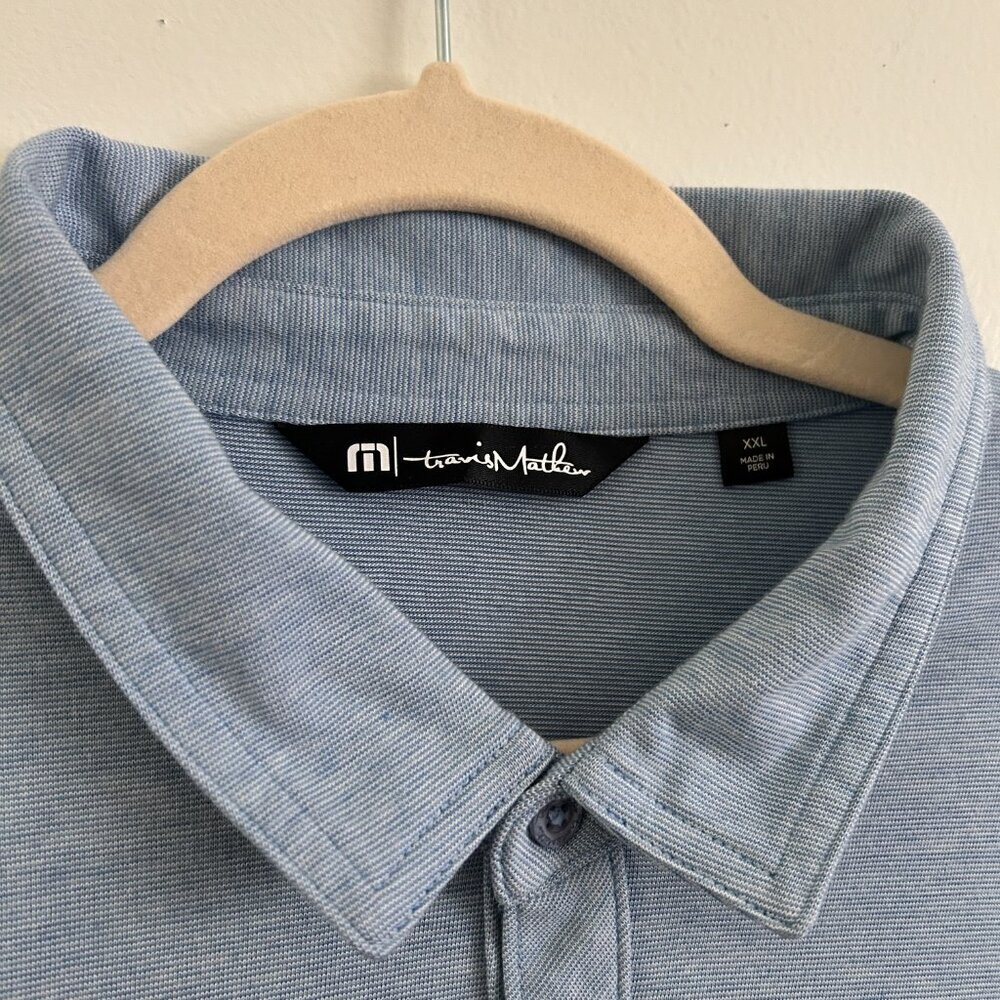 Men's Travis Mathew Light Blue Polo - XXL
